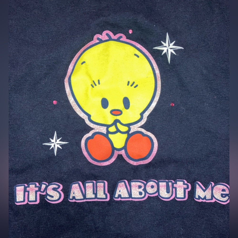 Vintage Y2K Looney Tunes Tweety Bird Baby Tee - Picture 3 of 3